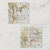 GoldmarmorVisitenkarte Quadratische Visitenkarte (Vorne/Hinten)