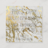 GoldmarmorVisitenkarte Quadratische Visitenkarte (Rückseite)