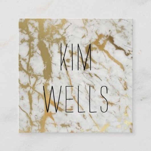 GoldmarmorVisitenkarte Quadratische Visitenkarte (Vorderseite)