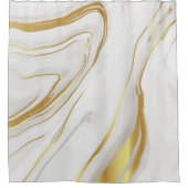 Goldmarmorwirl Duschvorhang (Vorderseite)