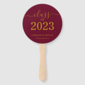 Goldmaroon-Abschluss 2023 Fächer (Rückseite)