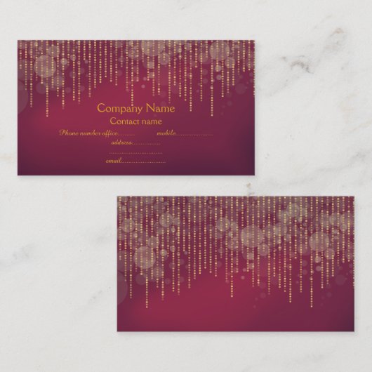 Goldmaroon Visitenkarte (Vorne/Hinten)