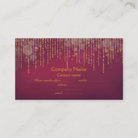 Goldmaroon Visitenkarte (Vorderseite)