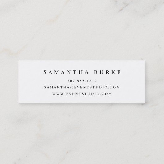 Goldmarquee Mini Visitenkarte (Rückseite)