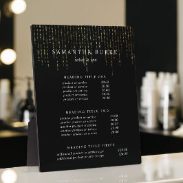 Goldmarquee | Preis- und Dienstleistungsanzeige Fotoplatte