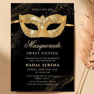 Goldmaske Einladung