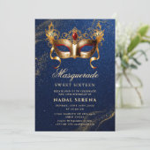 Goldmaske Einladung (Stehend Vorderseite)