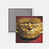 Goldmaske, Lima, Peru Magnet (Vorderseite/Rückseite)