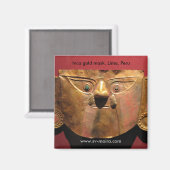 Goldmaske, Lima, Peru Magnet (Vorderseite/Rückseite)