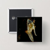 Goldmaske von Tutankhamun Button (Vorne & Hinten)