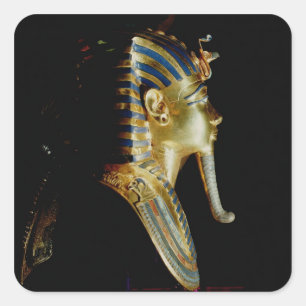 Goldmaske von Tutankhamun Quadratischer Aufkleber