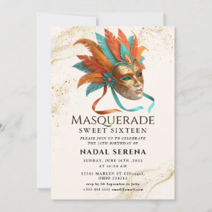 Goldmaskerade Einladung