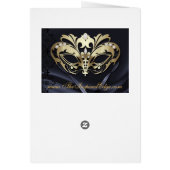 Goldmaskerade-Schwarz-Tischnummer-Karte (Hinten)