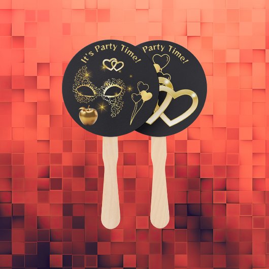 Goldmasquerade Es ist Party Zeit | Fächer