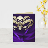 Goldmasquerade Lila Card Karte (Gelbe Blume)