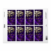 Goldmasquerade Lila Jewele Holiday Wine Label (Vorne)