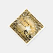Goldmasquerade Maske Elegante Ball Geburtstagspart Serviette (Ecke)