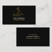 Goldmassage Therapie Masseuse Wellness-Center Visitenkarte (Vorne/Hinten)
