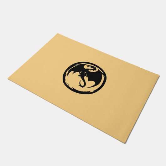 Goldmatte des Schwarzen Drachen Fußmatte (Schrägansicht)