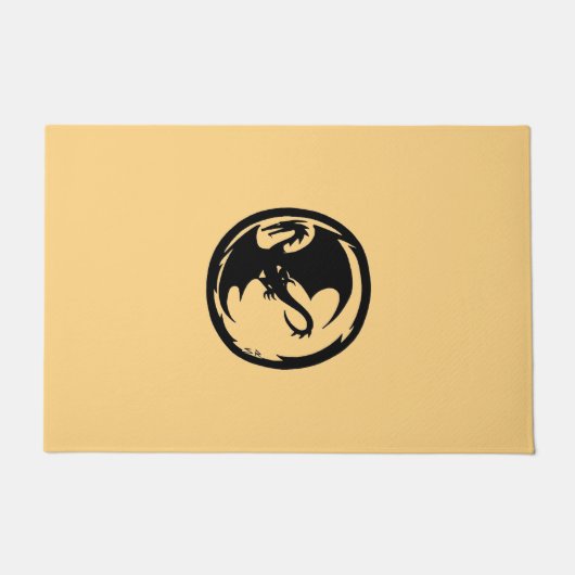 Goldmatte des Schwarzen Drachen Fußmatte (Vorderseite)