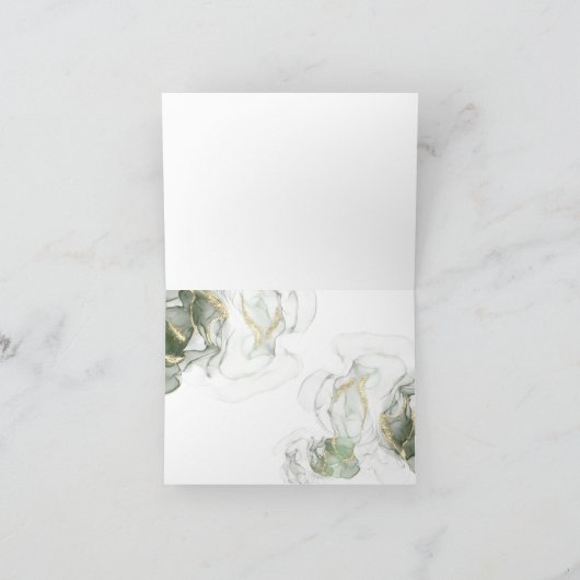 Goldmatte grüne Farbe Dankeskarte (Innenseite)