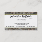 Goldmaurerarbeit-Felsen-Logo-Foto-Geschäfts-Karten Visitenkarte (Rückseite)