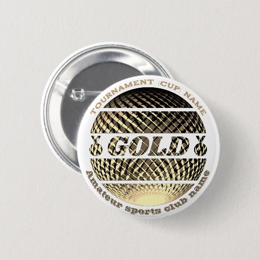 Goldmedaille, 1. Platz Gewinner Button (Vorne & Hinten)