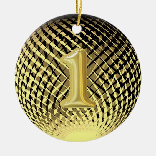 Goldmedaille, 1. Platz Gewinner Keramik Ornament (Vorne)