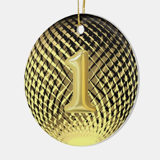 Goldmedaille, 1. Platz Gewinner Keramik Ornament (Links)