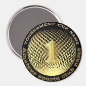 Goldmedaille, 1. Platz Sieger Sticker Magnet (Vorderseite/Rückseite)