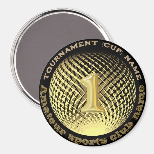 Goldmedaille, 1. Platz Sieger Sticker Magnet (Vorderseite/Rückseite)