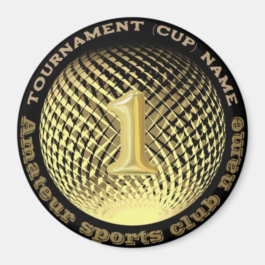 Goldmedaille, 1. Platz Sieger Sticker Magnet (Vorne)