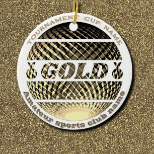 Goldmedaille, 1. Platz Siegerin Sticker Keramik Ornament