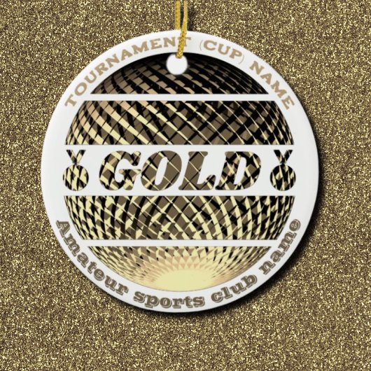 Goldmedaille, 1. Platz Siegerin Sticker Keramik Ornament