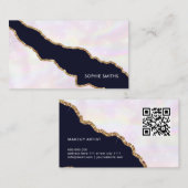 Goldmedaille Agate Modern Elegante Feminine Visitenkarte (Vorne/Hinten)