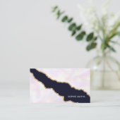 Goldmedaille Agate Modern Elegante Feminine Visitenkarte (Stehend Vorderseite)