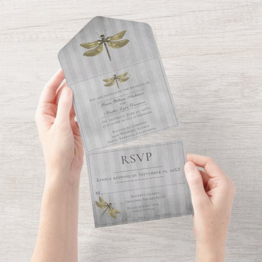 Goldmedaille All In One Einladung (Abreißen)