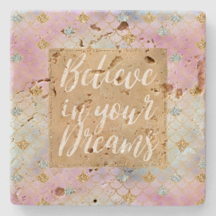 Goldmedaille Aqua Glitzer Traumstrecke Airolo - Gl Steinuntersetzer