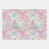 Goldmedaille Aqua Glitzer Traumstrecke Lila Merced Geschenkpapier Set (Vorderseite 2)