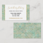 Goldmedaille Aqua Minze Wasserfarbe Visitenkarte (Vorne/Hinten)