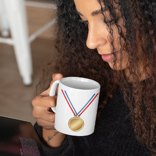 Goldmedaille auf einer Tasse von Lissabon