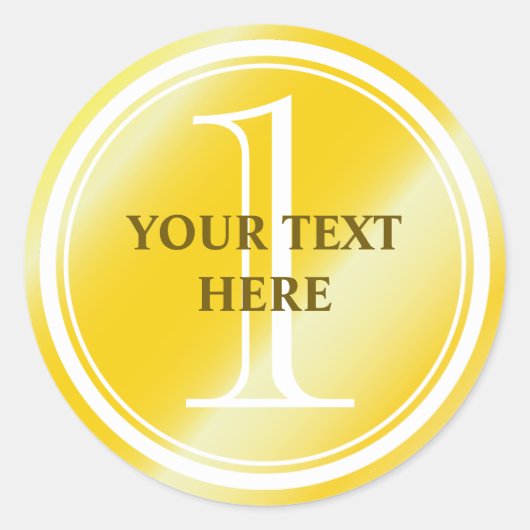 Goldmedaille-Aufkleber und Siegel mit Sonderpreis Runder Aufkleber (Vorderseite)