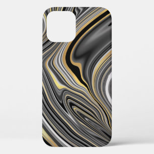 Goldmedaille aus schwarzem Silber, flüssiger Marmo Case-Mate iPhone Hülle