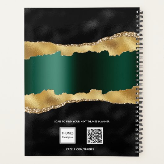 Goldmedaille aus schwarzem Smaragdgrün Planer (Rückseite)