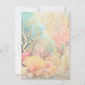 Goldmedaille BIrthday Party unter dem Meer Einladung (Rückseite)