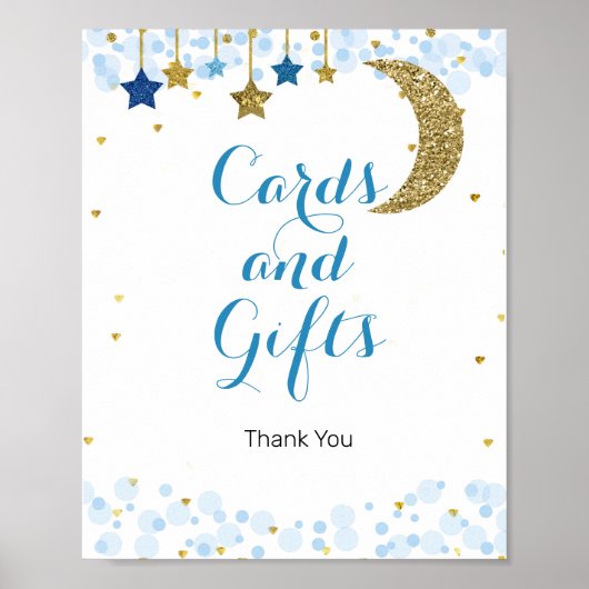 Goldmedaille blaue Wasserfarbkarten und Geschenkze Poster (Vorne)