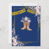 Goldmedaille Blue Senor oder Senorita Gender Revea Einladung (Rückseite)