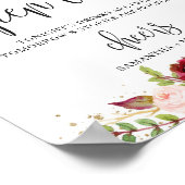 Goldmedaille Boho offenes Bar Poster (Ecke)