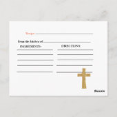 Goldmedaille Brautparty Recipe Postkarte (Rückseite)