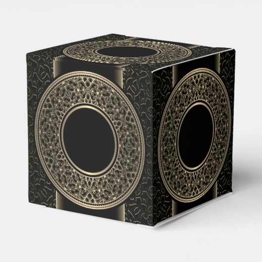 Goldmedaille Cube Favor Box zum 50. Jubiläum Geschenkschachtel (Rückseite)